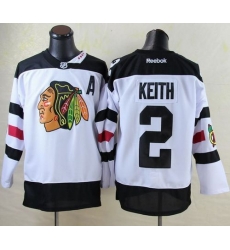 Blackhawks #2 Duncan Keith White 2016 Stadium Series Stitched NHL Jersey