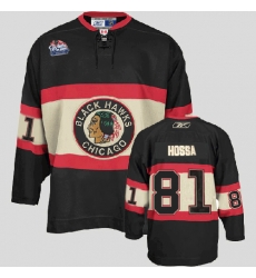 Blackhawks #81 Marian Hossa Winter Classic Stitched Black NHL Jersey