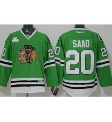 Chicago Blackhawks #20 Brandon Saad Green Stitched Jersey