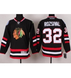 Chicago Blackhawks 32 Michal Rozsival Black 2014 Stadium Series NHL Jersey A PATCH