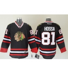 Chicago Blackhawks #81 Marian Hossa Black Stitched NHL Jersey