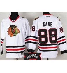 Chicago Blackhawks 88 Patrick Kane White Signed Jerseys