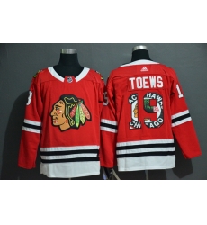 Men Chicago Blackhawks 19 Jonathan Toews Red Fashion Adidas Jersey