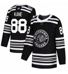 Youth Adidas Chicago Blackhawks 88 Patrick Kane Authentic Black 2019 Winter Classic NHL Jersey 