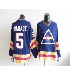 Avalanche CCM Throwback #5 Rob Ramage Blue Stitched NHL Jersey