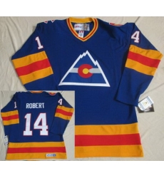 Colorado Avalanche 14 Robert CCM Throwback Blue NHL Jerseys