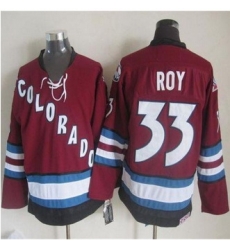 Colorado Avalanche #33 Patrick Roy Red CCM Throwback Stitched NHL Jersey