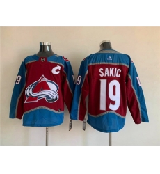 Men Colorado Avalanche 19 Joe Sakic Burgundy Stitched Jersey