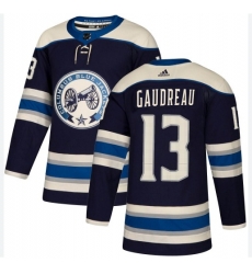 Men Columbus Blue Jackets Johnny Gaudreau #13 Stitched NHL Blue Navy Jersey