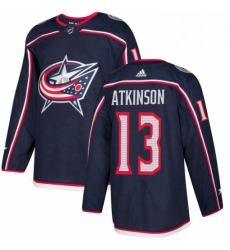 Mens Adidas Columbus Blue Jackets 13 Cam Atkinson Authentic Navy Blue Home NHL Jersey 