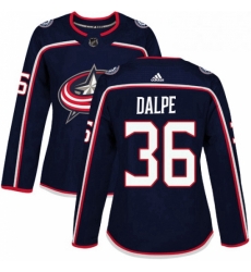 Womens Adidas Columbus Blue Jackets 36 Zac Dalpe Authentic Navy Blue Home NHL Jersey 