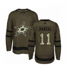 Youth Adidas Dallas Stars 11 Martin Hanzal Premier Green Salute to Service NHL Jersey 