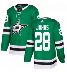 Youth Adidas Dallas Stars 28 Stephen Johns Premier Green Home NHL Jersey 