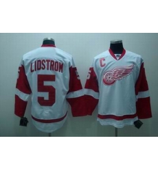 Detroit Red Wings #5 Nicklas lidstrom white Jerseys C patch