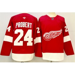 Men Detroit Red Wings 24 Bob Probert Red 2024 25 Stitched Jersey