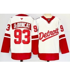 Men's Detroit Red Wings #93 Alex DeBrincat White 2024-25 Stitched Fanatics Jersey