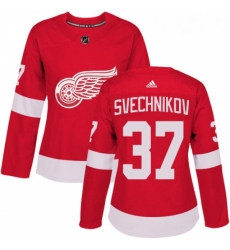 Womens Adidas Detroit Red Wings 37 Evgeny Svechnikov Premier Red Home NHL Jersey 