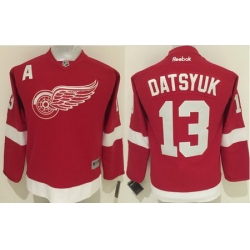 Red Wings #13 Pavel Datsyuk Red Stitched Youth NHL Jersey II