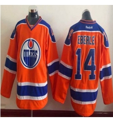 Edmonton Oilers #14 Jordan Eberle Orange Stitched NHL Jersey