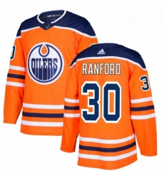 Youth Adidas Edmonton Oilers 30 Bill Ranford Authentic Orange Home NHL Jersey 