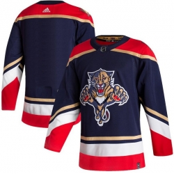 Men Florida Panthers Blank Navy 2020 21 Reverse Retro Adidas Jersey