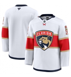 Men Florida Panthers Blank White 2024 25 Away Stitched Hockey Jersey