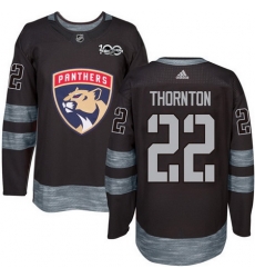 Panthers #22 Shawn Thornton Black 1917 2017 100th Anniversary Stitched NHL Jersey