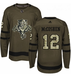 Youth Adidas Florida Panthers 12 Ian McCoshen Authentic Green Salute to Service NHL Jersey 