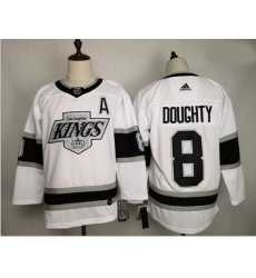 Kings 8 Drew Doughty White Adidas Jersey