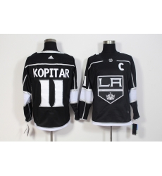 Men's Adidas Los Angeles Kings #11 Anze Kopitar Black Stitched C Patch NHL Jersey