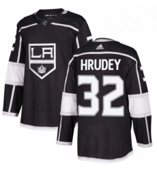 Mens Adidas Los Angeles Kings 32 Kelly Hrudey Authentic Black Home NHL Jersey 