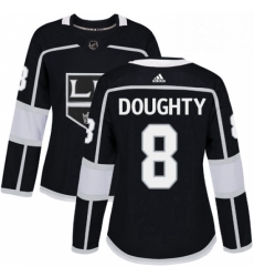 Womens Adidas Los Angeles Kings 8 Drew Doughty Authentic Black Home NHL Jersey 