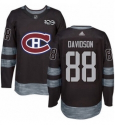 Mens Adidas Montreal Canadiens 88 Brandon Davidson Premier Black 1917 2017 100th Anniversary NHL Jersey 