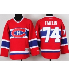 Montreal Canadiens 74 Alexei Emelin Red NHL Hockey Jerseys