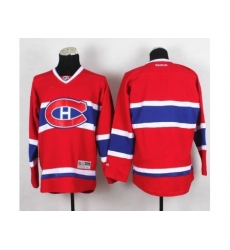 Montreal Canadiens Blank Stitched Red New CH NHL Jersey