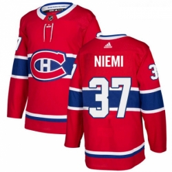 Youth Adidas Montreal Canadiens 37 Antti Niemi Authentic Red Home NHL Jersey 