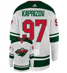 Men Minnesota Wild 97 Kirill Kaprizov White Stitched Jerse