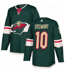 Youth Adidas Minnesota Wild 10 Chris Stewart Premier Green Home NHL Jersey 