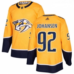 Youth Adidas Nashville Predators 92 Ryan Johansen Authentic Gold Home NHL Jersey 