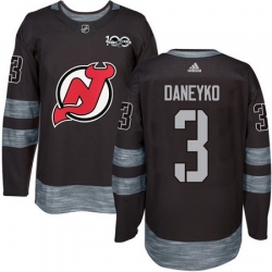 Devils #3 Ken Daneyko Black 1917 2017 100th Anniversary Stitched NHL Jersey