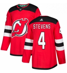 Mens Adidas New Jersey Devils 4 Scott Stevens Premier Red Home NHL Jersey 