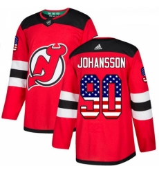 Youth Adidas New Jersey Devils 90 Marcus Johansson Authentic Red USA Flag Fashion NHL Jersey 