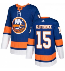 Youth Adidas New York Islanders 15 Cal Clutterbuck Authentic Royal Blue Home NHL Jersey 