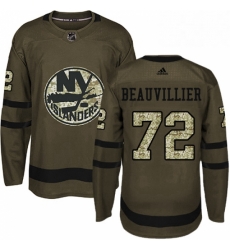 Youth Adidas New York Islanders 72 Anthony Beauvillier Premier Green Salute to Service NHL Jersey 