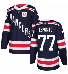 Mens Adidas New York Rangers 77 Phil Esposito Authentic Navy Blue 2018 Winter Classic NHL Jersey 