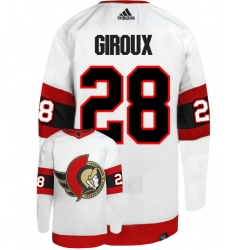 Men Ottawa Senators 28 Claude Giroux White Stitched Home Jersey