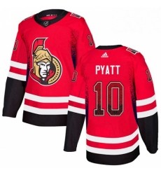 Mens Adidas Ottawa Senators 10 Tom Pyatt Authentic Red Drift Fashion NHL Jersey 