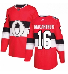 Mens Adidas Ottawa Senators 16 Clarke MacArthur Authentic Red 2017 100 Classic NHL Jersey 