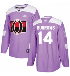 Youth Adidas Ottawa Senators 14 Alexandre Burrows Authentic Purple Fights Cancer Practice NHL Jersey 