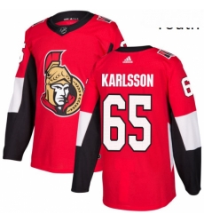 Youth Adidas Ottawa Senators 65 Erik Karlsson Premier Red Home NHL Jersey 